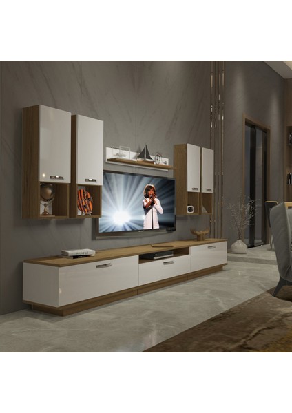 Trendstyle 8da Mdf Tv Ünitesi Tv Sehpası Pera Beyaz