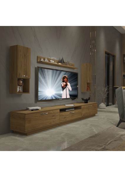 Trendstyle 270DA Mdf Tv Ünitesi Tv Sehpası Naturel Pera