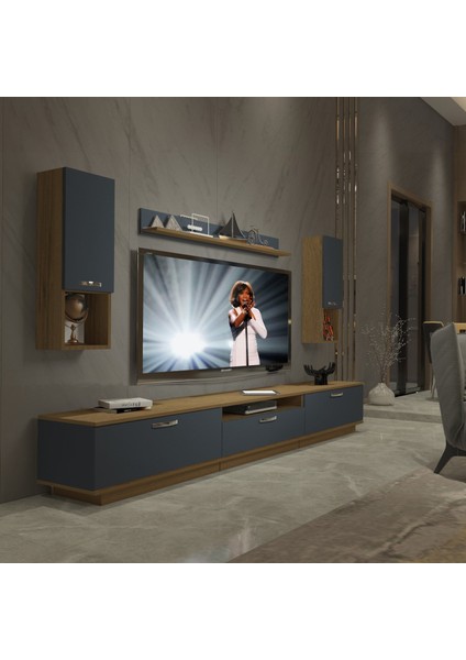 Trendstyle 270DA Mdf Tv Ünitesi Tv Sehpası Pera Antrasit