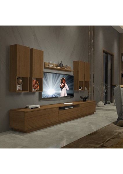 Trendstyle 8das Mdf Tv Ünitesi Tv Sehpası Naturel Ceviz