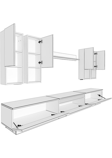 Trendstyle 8das Mdf Tv Ünitesi Tv Sehpası Naturel Ceviz fiyatları