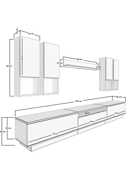 Trendstyle 8das Mdf Tv Ünitesi Tv Sehpası Naturel Ceviz modelleri
