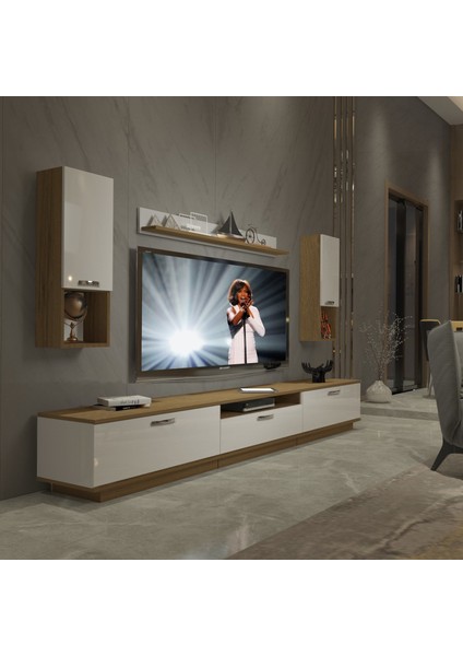Trendstyle 270DA Mdf Tv Ünitesi Tv Sehpası Pera Beyaz