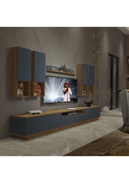 Trendstyle 8das Mdf Tv Ünitesi Tv Sehpası Pera Antrasit