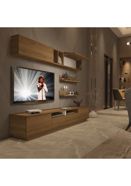 Trendstyle 5220S Mdf Tv Ünitesi Tv Sehpası Naturel Pera