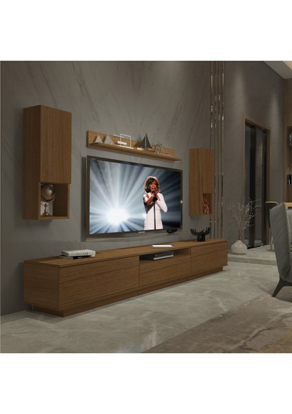 Trendstyle 270DAS Mdf Tv Ünitesi Tv Sehpası Naturel Ceviz