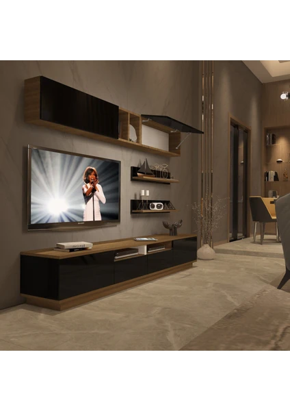 Trendstyle 5220S Mdf Tv Ünitesi Tv Sehpası Pera Siyah