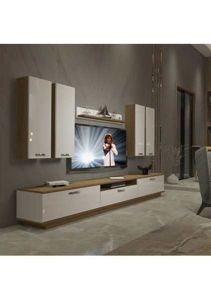 Trendstyle 8d Mdf Tv Ünitesi Tv Sehpası Pera Beyaz