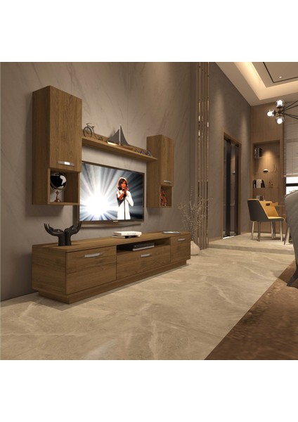 Trendstyle 5da Mdf Tv Ünitesi Tv Sehpası Naturel Pera