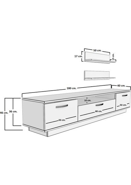 Trendstyle 4 Mdf Tv Ünitesi Tv Sehpası Naturel Ceviz modelleri