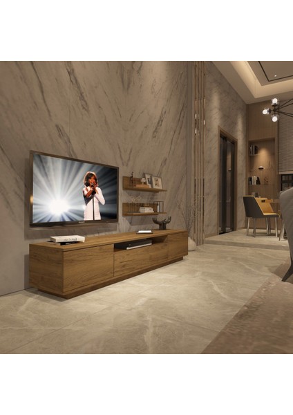 Trendstyle 4s Mdf Tv Ünitesi Tv Sehpası Naturel Pera