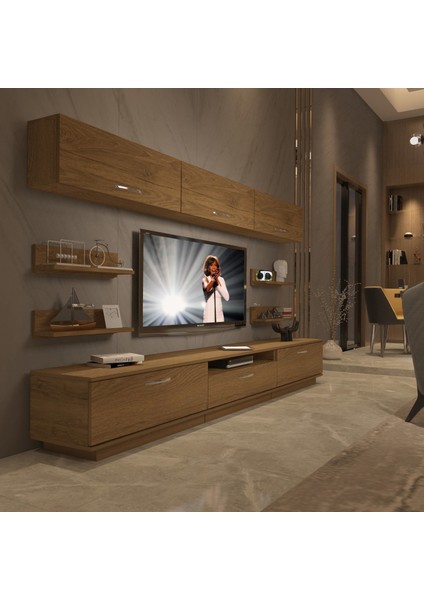 Trendstyle 8y Mdf Tv Ünitesi Tv Sehpası Naturel Pera