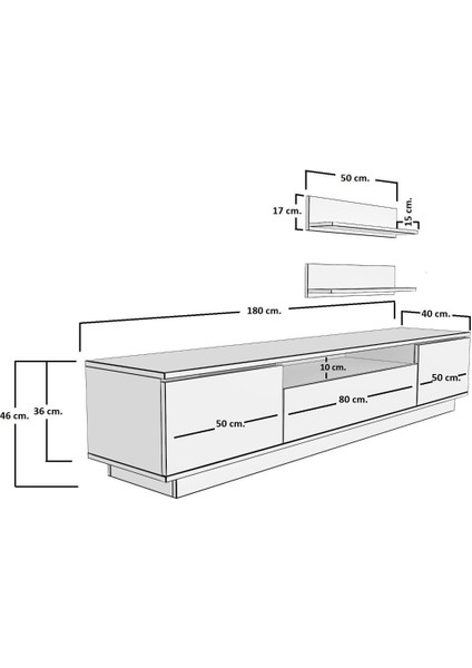 Trendstyle 4s Slm Tv Ünitesi Tv Sehpası Parlak Beyaz modelleri