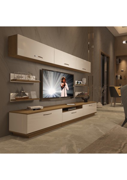 Trendstyle 8y Mdf Tv Ünitesi Tv Sehpası Pera Beyaz
