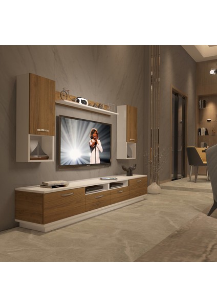 Trendstyle 5220DA Mdf Tv Ünitesi Tv Sehpası Beyaz Pera