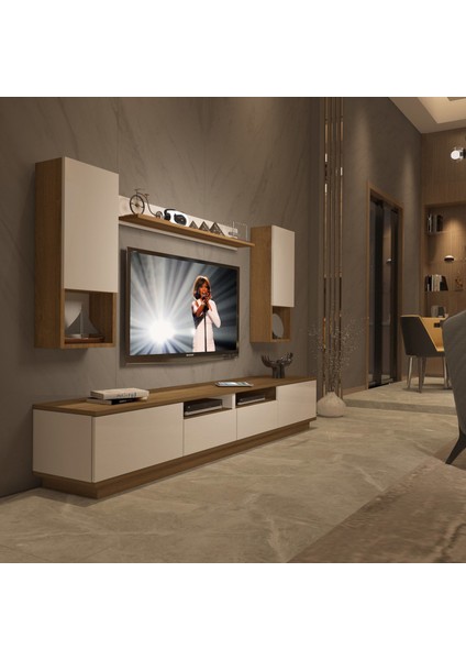 Trendstyle 5220DAS Mdf Tv Ünitesi Tv Sehpası Pera Beyaz