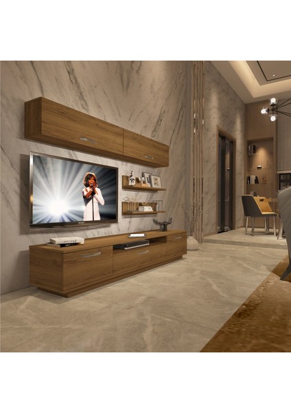 Trendstyle 5 Mdf Tv Ünitesi Tv Sehpası Naturel Pera