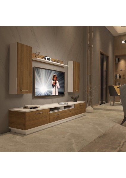 Trendstyle 5220D Mdf Tv Ünitesi Tv Sehpası Beyaz Pera