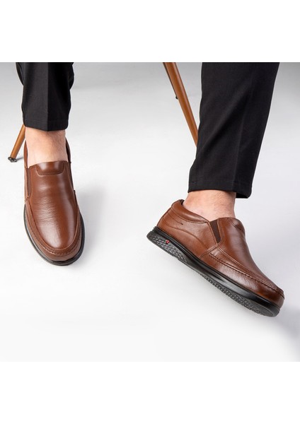 Cushy Deri Comfort Ortopedik Erkek Günlük Ayakkabı Ortopedik Baba Ayakkabısı