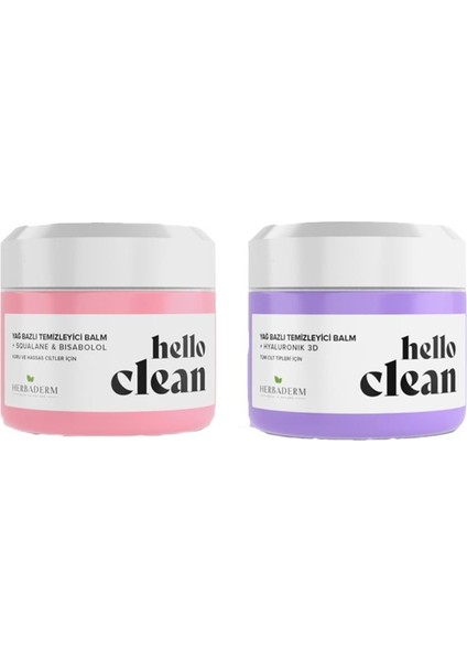 Hello Clean Yağ Bazlı Temizleyici Balm 100 ml Squalane & Bısabolol ve Hyaluronik 3D 30 ml