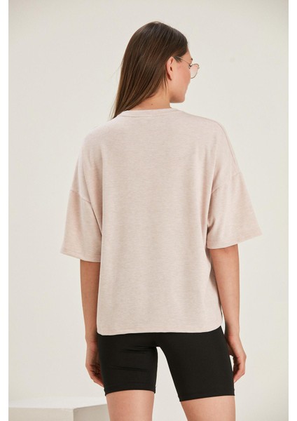 Oversize Baskılı T-Shirt (B22-32000)