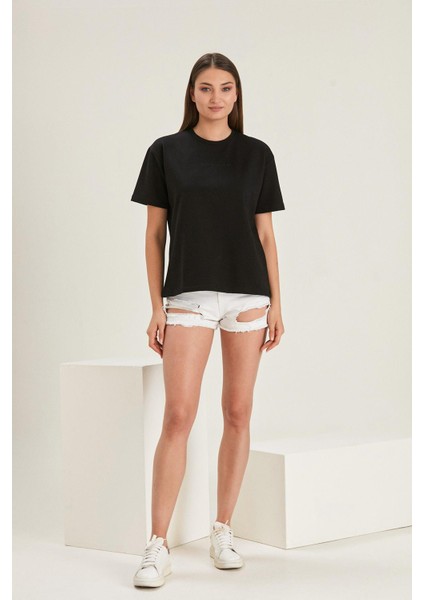 Oversize Fit Nakışlı T-Shirt (B22-38500)