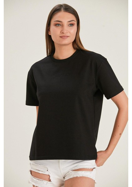 Oversize Fit Nakışlı T-Shirt (B22-38500)