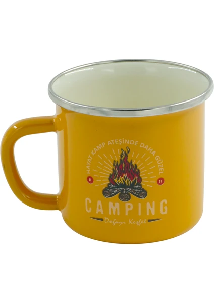 Retro Emaye Orcamp Kupa Bardak Mug