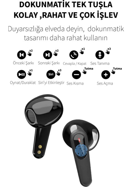 Deilmi Universal Uyumlu Çift Mikrofonlu Gürültü Önleyici Powerbank Kutulu V5.1 IP-X4 DB-06 Kablosuz Bluetooth Kulaklık