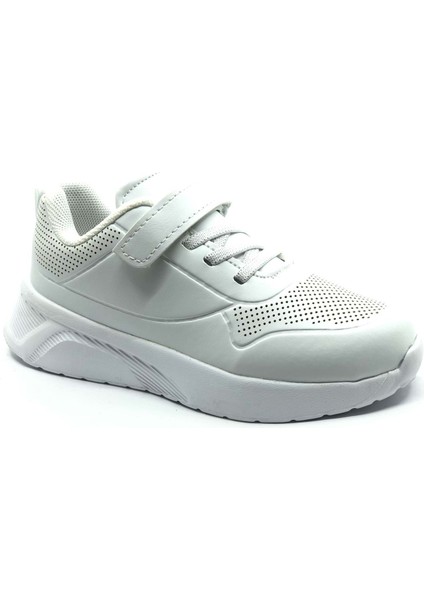 Zila Unisex Beyaz Çocuk Mevsimlik Spor Ayakkabı