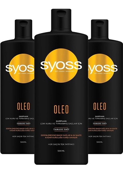 Oleo 21 Derinlemesine Bakım Şampuan 500 ml x 3