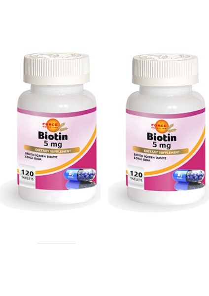 Biotin 5 Mg 120 Tablet 2 Kutu