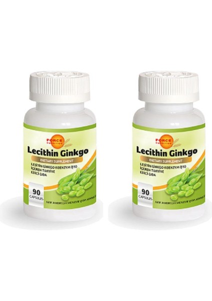 Lesitin Ginkgo Biloba Koenzym Q10 90 Kapsül 2 Kutu