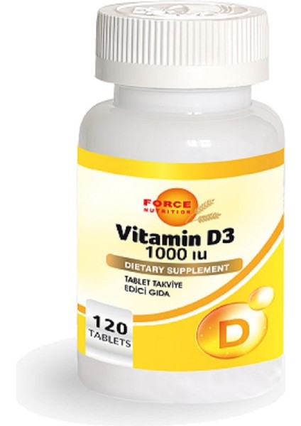 Force Nutrition Vitamin D3 1000 Iu 120 Tablet
