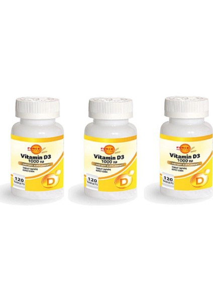 Vitamin D3 1000 Iu 120 Tablet 3 Kutu