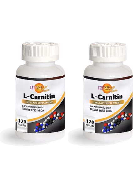 L-Carnitine 500 Mg 120 Tablet 2 Kutu