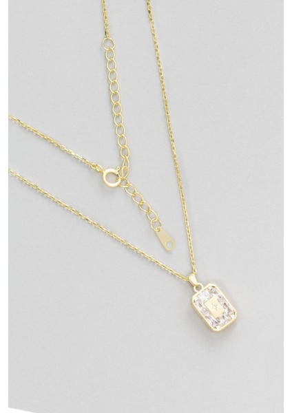 Baget Yıldızı 18 Ayar Sarı Altın Kaplama 45 cm Gümüş Kolye