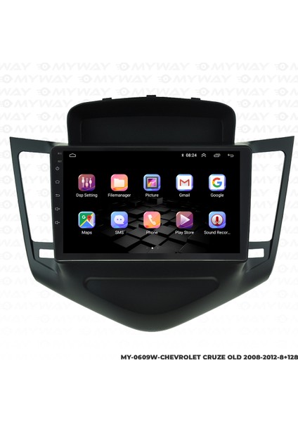 Chevrolet Cruze Android Carplay Multimedya Navigasyon Ekran Teyp 8GB+128GB