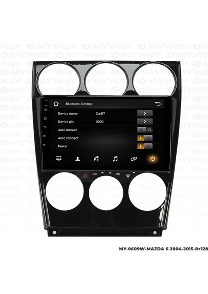 Mazda 6 Android Carplay Multimedya Navigasyon Ekran Teyp 8GB+128GB