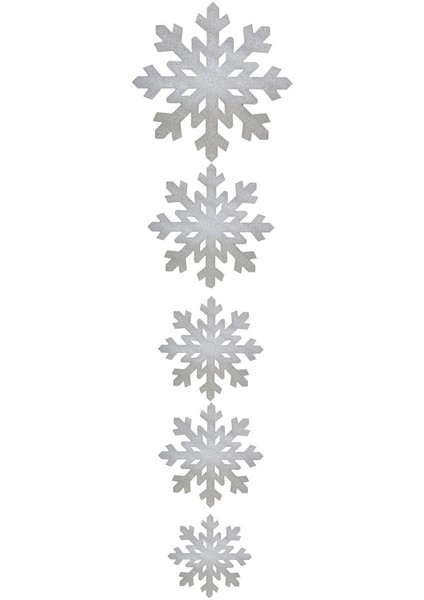 Funworld Yılbaşı Yeni Yıl Süsü Kar Tanesi Sarkıt 5'li