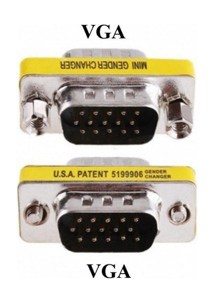 VGA ERKEK-ERKEK Çevirici Adaptör Fiş 15 PİN