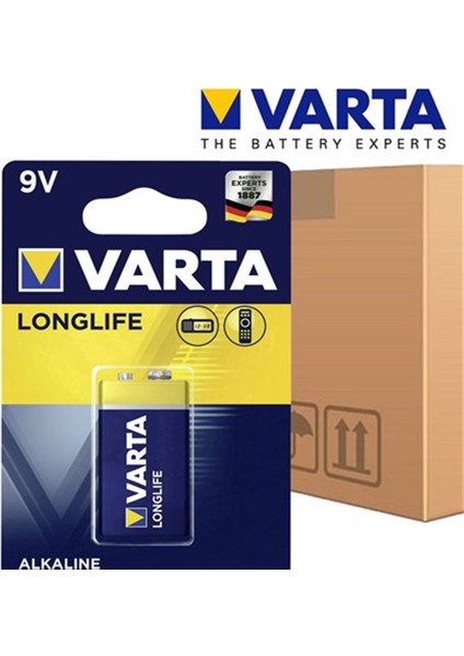 10 Adet Varta 9V Longlife Alkaline Pil