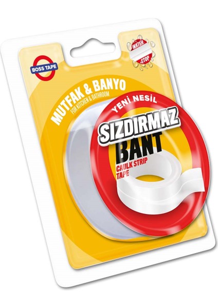 Duşakabin Mutfak Lavabo Sızdırmaz Bant Su Geçirmez Kenar Bandı En:22mm Boy:3,35mt Gerçek Pvc