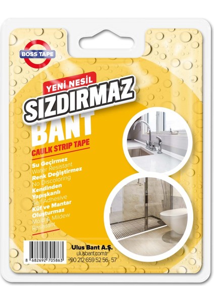 Duşakabin Mutfak Lavabo Sızdırmaz Bant Su Geçirmez Kenar Bandı En:22mm Boy:3,35mt Gerçek Pvc