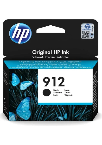 Orijinal Hp 912 Mürekkep Kartuşu Siyah 3YL80AE