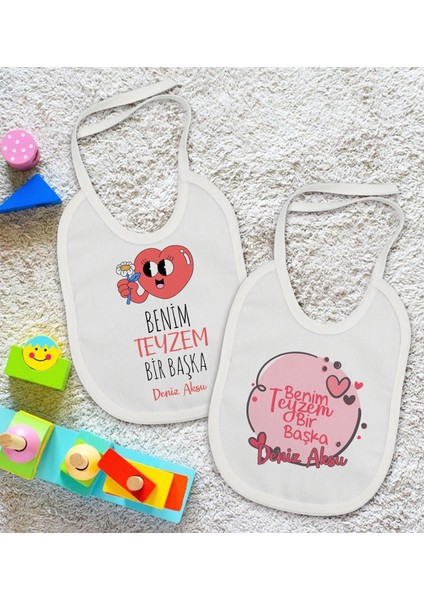 Kids Kişiye Özel Teyzem Bir Başka Tasarımlı 2’li Beyaz Mama Önlüğü-1 fiyatları