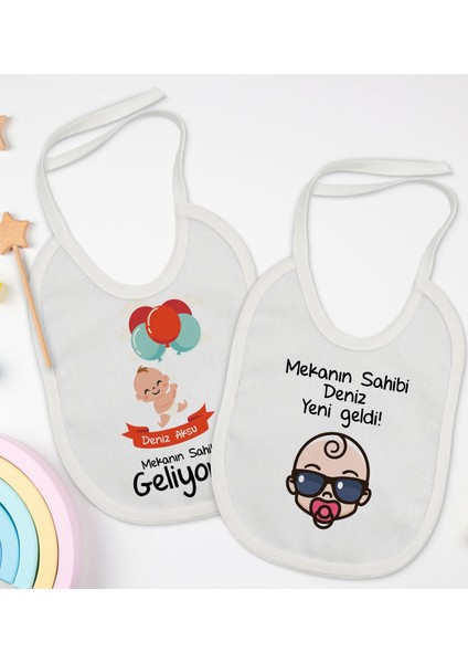 Kids Kişiye Özel Mekanın Sahibi Tasarımlı 2’li Beyaz Mama Önlüğü-1