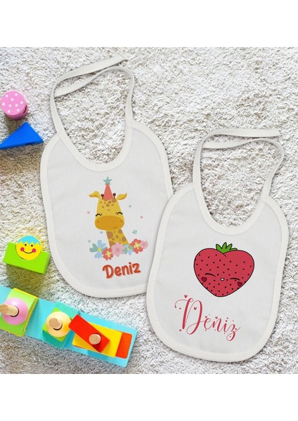Kids Kişiye Özel Isimli 2’li Beyaz Mama Önlüğü-13 fiyatları