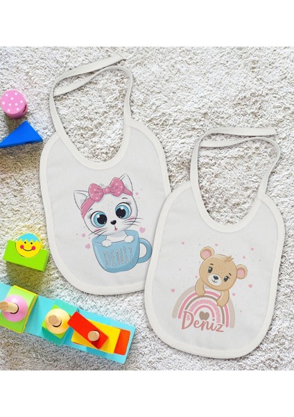 Kids Kişiye Özel Isimli 2’li Beyaz Mama Önlüğü-2 fiyatları