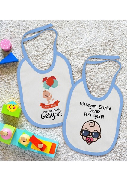 Kids Kişiye Özel Mekanın Sahibi Tasarımlı 2’li Mavi Mama Önlüğü-1 fiyatları